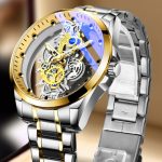 Men Watch Skeleton Automatic Quartz Watch Gold Skeleton Vintage Man Watch Mens Watches Top Brand Luxury - Image 3