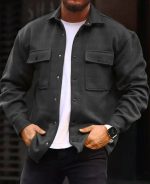 Coat Men Polo Collar Top Men Fashion Work Clothes - Image 3
