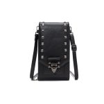 Rivet Design Shoulder Bags Mobile Phone Handbag Solid Color Crossbody Bags Women - Image 2