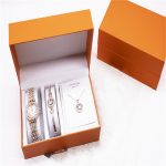 3-piece Rhinestone Watch Set With Bracelet And Necklace - Image 5
