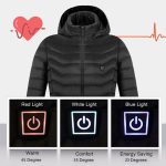 Winter Heated Jacket USB Electric Cotton Coat Zip-up Heater Thermal Clothing Heating Vest For Men - Image 6