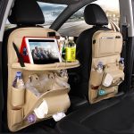 PU Leather Car Storage Bag Multifunction Seat Back Tray Hanging Bag Waterproof Car Organizer Automotive Interior Accessories - Image 2