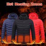 Winter Heated Jacket USB Electric Cotton Coat Zip-up Heater Thermal Clothing Heating Vest For Men - Image 2