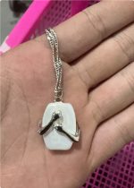 Unique Square Baroque Pearl Couple Pendant Necklace Valentines Day Lover Gift Party Jewelry - Image 5