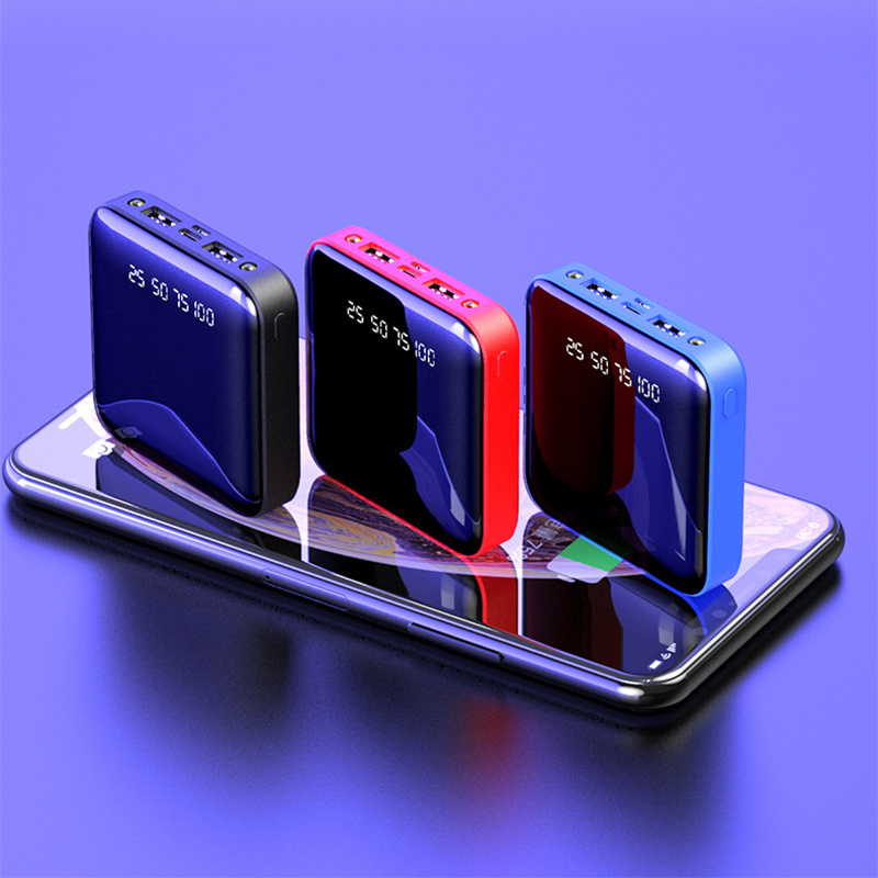 17573a4c-2c2c-45aa-8327-be54af7b788e.jpg Mini Power Bank 20000 MAh Portable Mirror Digital Display Power Bank - Image 1