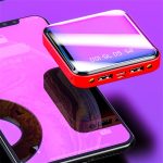 Mini Power Bank 20000 MAh Portable Mirror Digital Display Power Bank - Image 5
