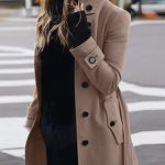 Autumn Winter New Woolen Coat Women's Slim Fit Cardigan Large Coat Women Long Sleeve Single Breasted Stand Collar Woolen Coat - Image 2