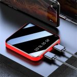 Mini Power Bank 20000 MAh Portable Mirror Digital Display Power Bank - Image 4