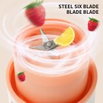 Kitchen Electric Juicer USB Charging Wireless Juices Blender Fruit Orange Mixer Squeezer Machine Ice Crush Cup Food Processor - Image 5