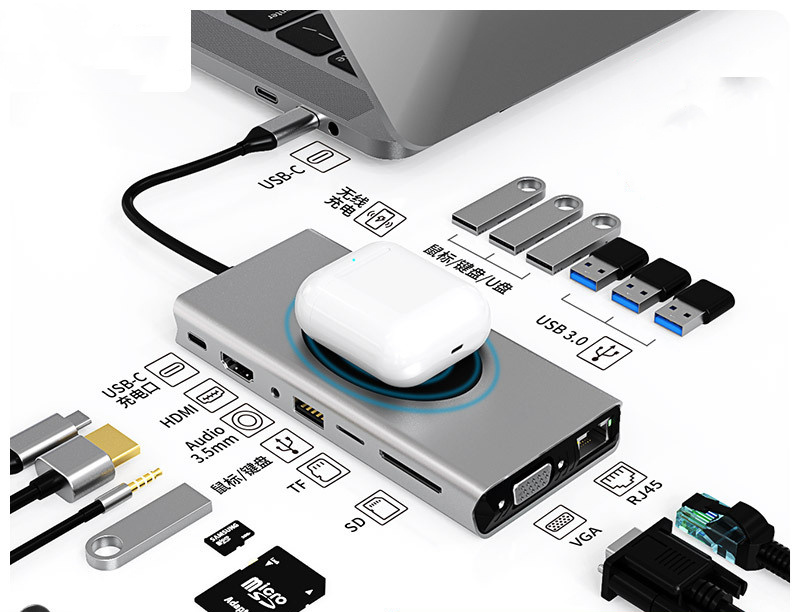 d6ad36a8-aa00-41e1-b948-5391b97c6acc.jpg Hub Multi-function Hub HDMI Docking Station Notebook Converter - Image 1