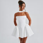 Sexy Tube Top Dress With Back Zipper Design Ins Fashion Short Dress For Party Clothing Women - Image 3