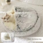 2 In 1 Dog And Cat Bed Pet Winter Bed Round Plush Warm Bed House Soft Long Plush Pets Bed Pet Products - Image 6