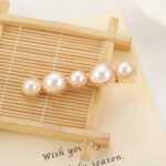 Slip-on Pearl Bow Hair Clip - Image 5