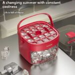 Press-type Convenient Outdoor Portable Ice Tray Large Capacity Ice Bucket 48 Extra-Large Ice Maker Food Grade Plastic Storage Tray Essential Kitchen Gadget - Image 5