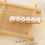 Slip-on Pearl Bow Hair Clip - Image 2