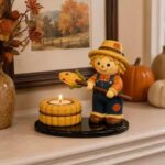 Halloween Campfire Tealight Holder Multi-Purpose Resin Candle Holder Figurine Reusable Craft Figurine Ornaments Gift For Friend - Image 2