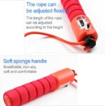 Skipping Rope With Counter Adjustable Length Counter Wear-resistant Foam Cotton Handle JumpRope Exercise Portable Sports Training Equipment - Image 3