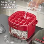 Press-type Convenient Outdoor Portable Ice Tray Large Capacity Ice Bucket 48 Extra-Large Ice Maker Food Grade Plastic Storage Tray Essential Kitchen Gadget - Image 3
