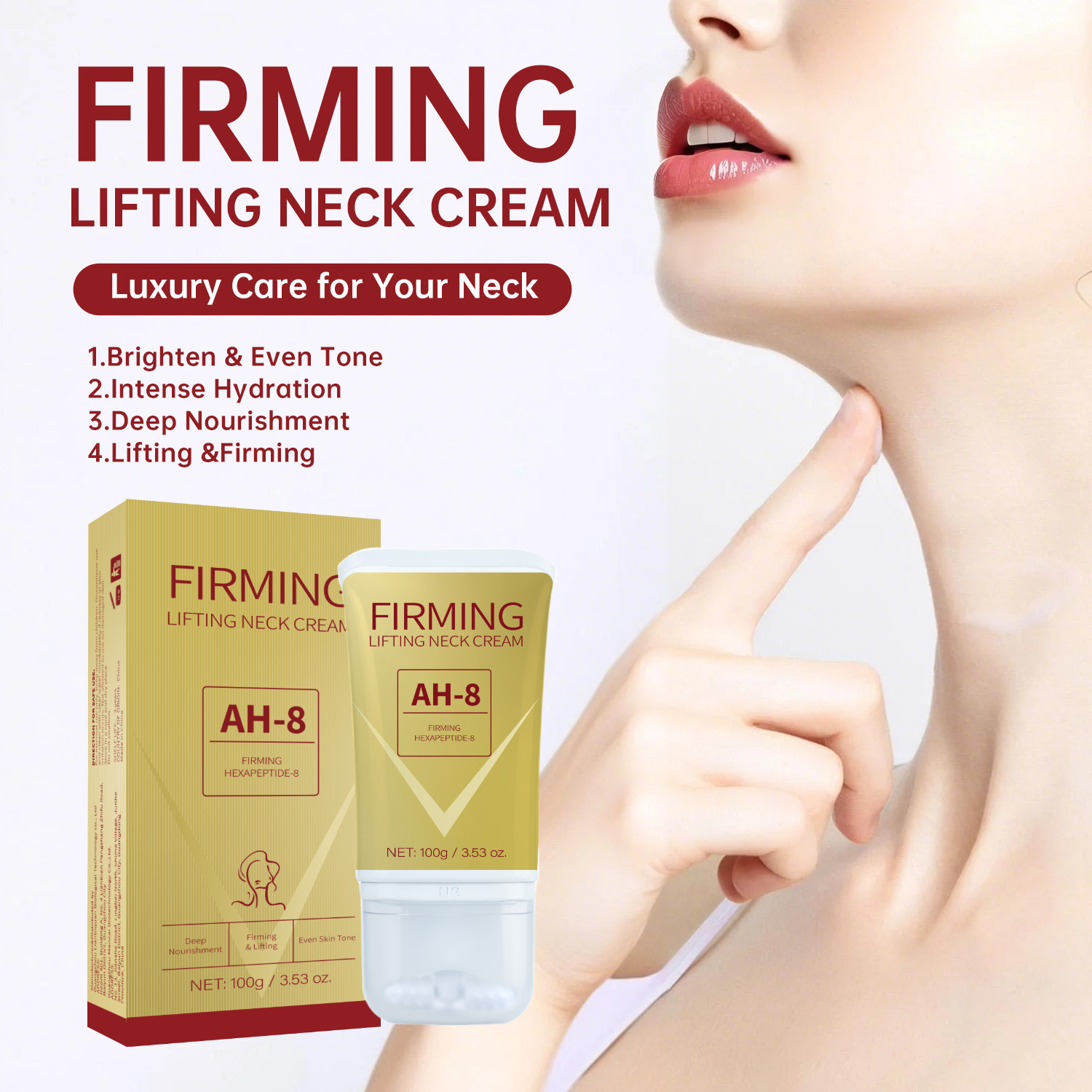 3e838557-7757-4f01-aaa2-db3b4c6c071a.jpg Neck Firming Roller Cream Lifts Dilutes Neck Lines Deeply Nourishes Easily Absorbed Massages And Soothes Neck Skin Care - Image 1
