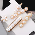 Slip-on Pearl Bow Hair Clip - Image 4