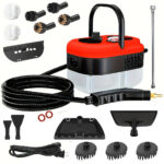 Handheld Steam Cleaner, Steamer For Cleaning, 2500W Pressurized Steam Cleaner With 1.2L Water Tank And 12 Attachments, Portable Steamer Cleaner For Home Car Kitchen Bathroom Furniture Tile Grout - Image 3