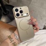 Solid Color All-inclusive Magnetic Phone Case Nano Frosted Glass For Magsafe Phone Case For I Phone 17 Air 16 15 14 13 Pro Max Magnetic Wireless Charge Armor Cover - Image 6