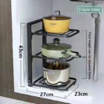 Pot Storage Kitchen Stainless Steel Storage Rack Pot Rack - Image 5