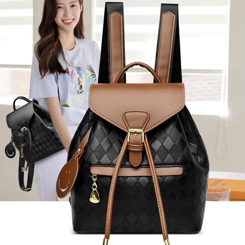 76826d0d-c60c-4916-8594-2d63cf40f604.jpg Female Backpack Casual Multifunction Women Leather Backpack Shoulder School Travel Back Pack - Image 1