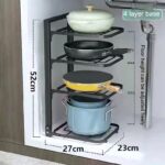Pot Storage Kitchen Stainless Steel Storage Rack Pot Rack - Image 6