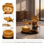 Halloween Campfire Tealight Holder Multi-Purpose Resin Candle Holder Figurine Reusable Craft Figurine Ornaments Gift For Friend