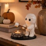 Halloween Campfire Tealight Holder Multi-Purpose Resin Candle Holder Figurine Reusable Craft Figurine Ornaments Gift For Friend - Image 5