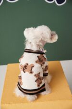 Dog Cat Sweater Preppy Style V-neck Striped Vest Pet Puppy Winter Warm Clothes Apparel For Dogs Cats - Image 3