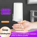 Soap Grinder Dispenser Soap Box Wall Mounted Dry Organizer Box Soap Powder Grinding Box For Restaurant Kitchen Office Gyms Hotel - Image 4