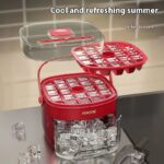 Press-type Convenient Outdoor Portable Ice Tray Large Capacity Ice Bucket 48 Extra-Large Ice Maker Food Grade Plastic Storage Tray Essential Kitchen Gadget - Image 4