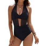 Beach Swimsuit High-waist Deep V-neck Tummy-control Bikini - Image 2