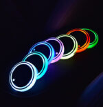 Colorful Cup Holder LED Light-up Coaster Solar & USB Charging Non-slip Coaster Ambient Light For Car Automatically - Image 6