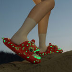 Halloween And Christmas Shoes Ins Luminous Shark Slippers Couple Men Women House Shoes Non-slip Bathroom Slippers Home - Image 6