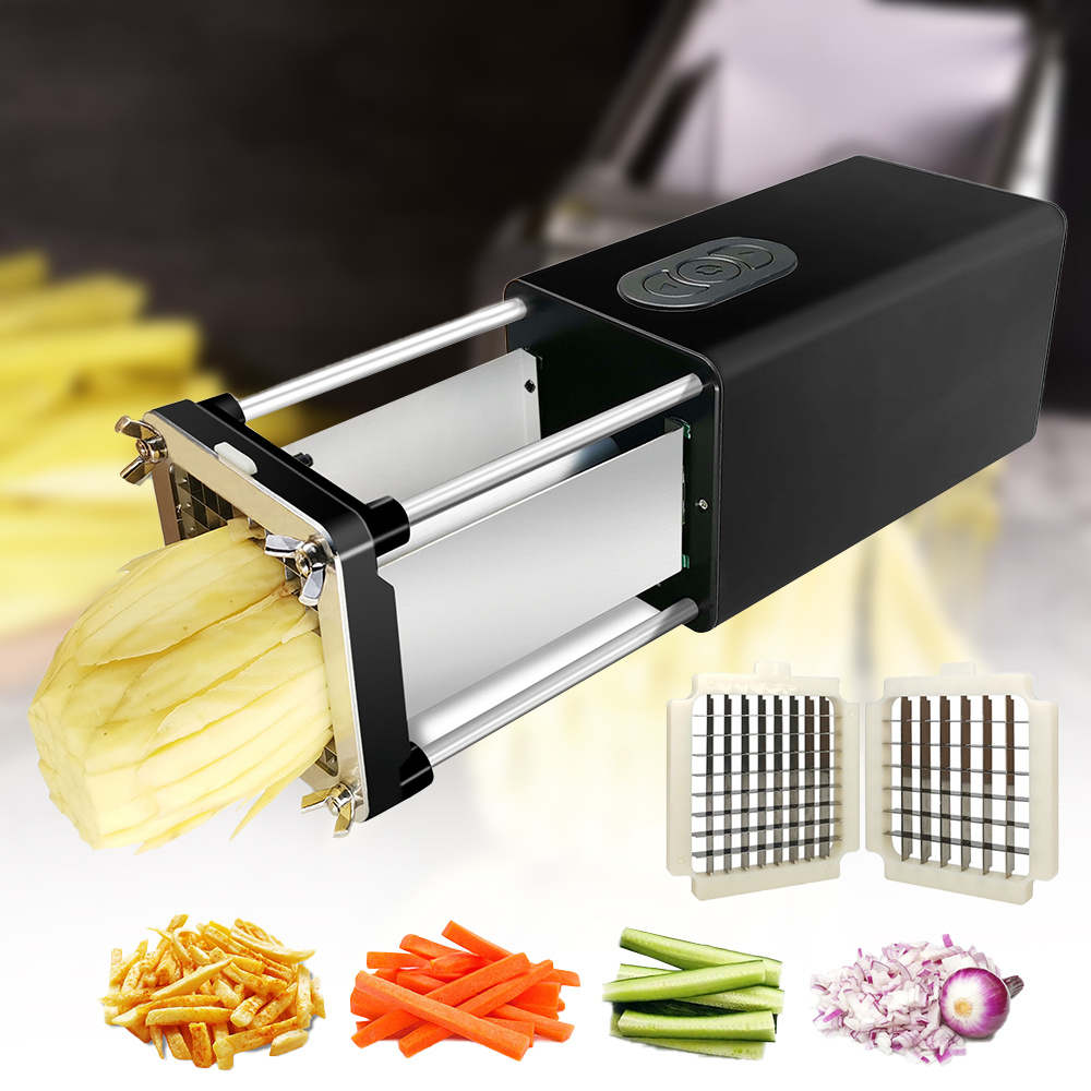 113e0e1d-c9db-43ba-9bc0-215972a1db2b-1.jpg Kitchen Gadget Electric French Fry Cutter With Blades Stainless Steel Vegetable Potato Carrot For Commercial Household - Image 1
