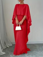 Women's Loose Batwing Sleeve Dress Fashion Casual Mid-Length Summer Dresses - Image 4