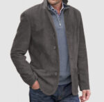 Men's Jacket Winter Stand Collar Button-up Coat Casual Blazer Outerwear Clothing - Image 5