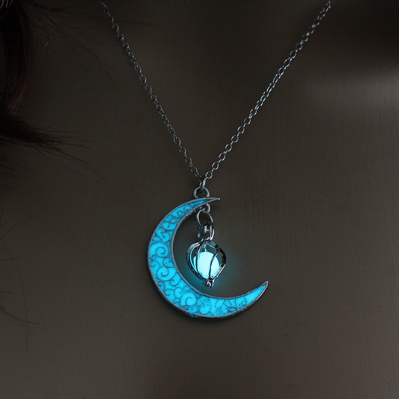 2111317938723.jpg Glowing Pendant Necklaces Silver Plated Chain Necklaces - Image 1