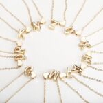 Peach Heart Shaped Letter Necklace Clavicle Chain Necklace - Image 6