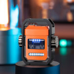 New Pulse Lighter Double Arc Outdoor Windproof Type-C Charging Electric Lighter Mechanical Alloy Rotary Gyroscope Decompression Tool - Image 5