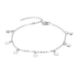 Double-layered anklet Retro beach ball chain heart-shaped anklet - Image 2