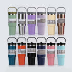 Portable Car Cup Stainless Steel Cup Travel Sports Water Bottle With Handle Cover Coffee Tumbler Cup - Image 2