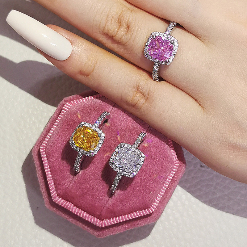 417b4e50-851e-4981-9489-490b1bca27df-4.jpg Fashion Jewelry Luxury Multicolor Charm Cubic Zirconia Wedding Rings For Women T Shape Stone Party Jewelry Gifts - Image 1