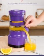Electric Orange Juicer Lemon Juicer Squeezer Usb Rechargeable Citrus Juicer Machines Usb Rechargeable Portable Blender Kitchen Gadgets - Image 3