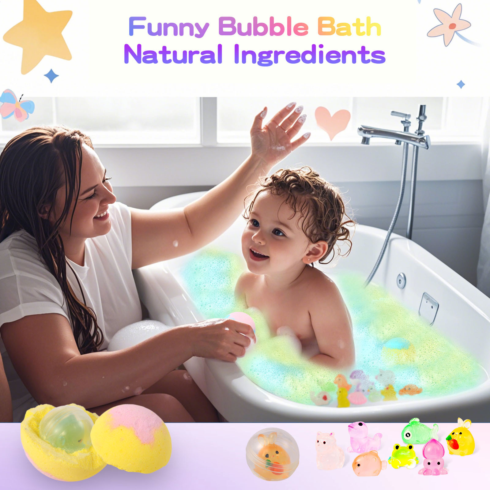 4c5ce557-6b1c-4a27-91c4-d338e58c34a3.jpg Glow-in-the-Dark Doll-Shaped Bath Bombs - Kids Bath Time Fun Set with Fizzing Bubble Foam - Image 1