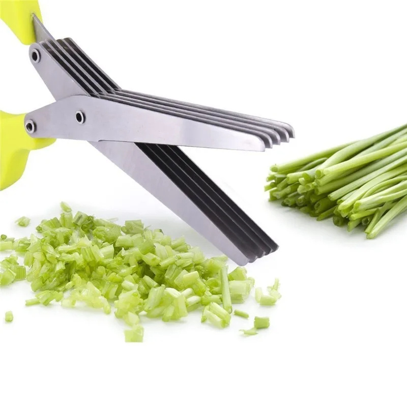 54d5d06e-9206-44f6-99da-3399a54c6454.jpg Multifunctional Multi-layer Green Onion Scissors Stainless Steel Onion Cutting Knife Herb Seaweed Spice Scissors Kitchen Scissor Kitchen Gadgets - Image 1