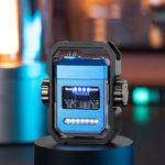 New Pulse Lighter Double Arc Outdoor Windproof Type-C Charging Electric Lighter Mechanical Alloy Rotary Gyroscope Decompression Tool - Image 3